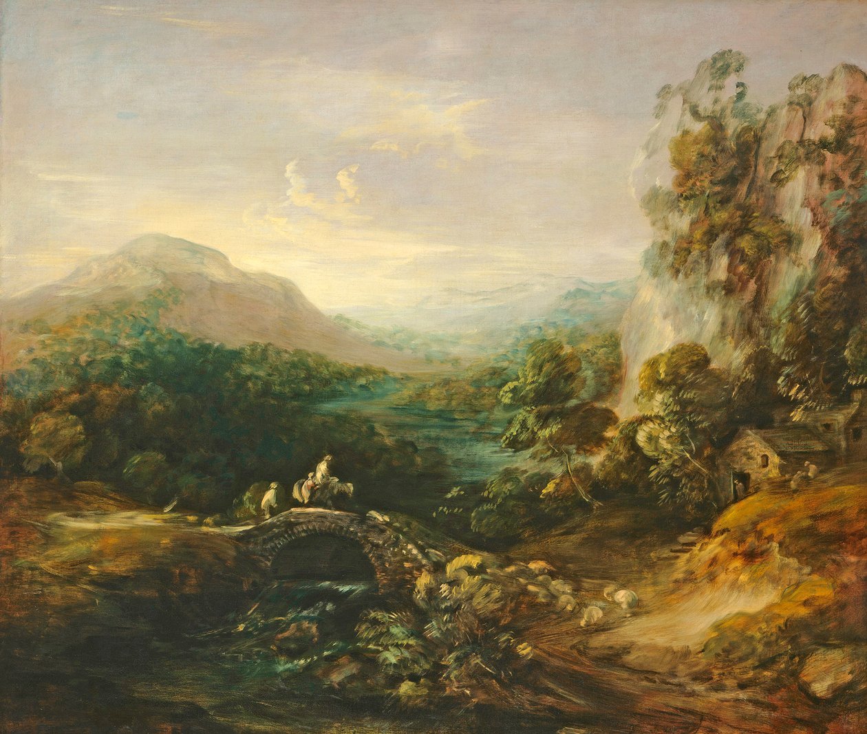 Berglandschaft mit Brücke, ca. 1783-1784 von Thomas Gainsborough