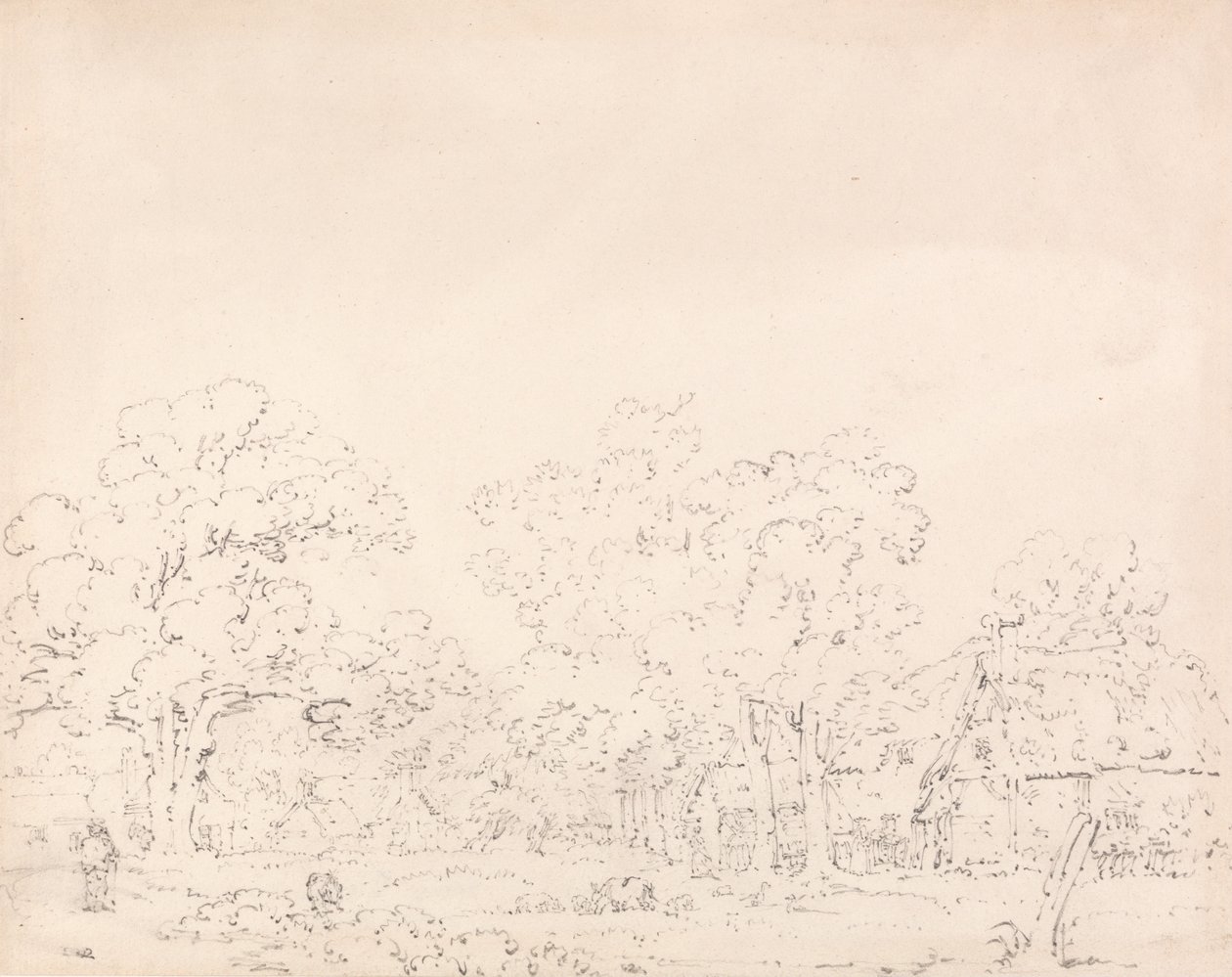 Ein Dorf im Wald von Thomas Girtin