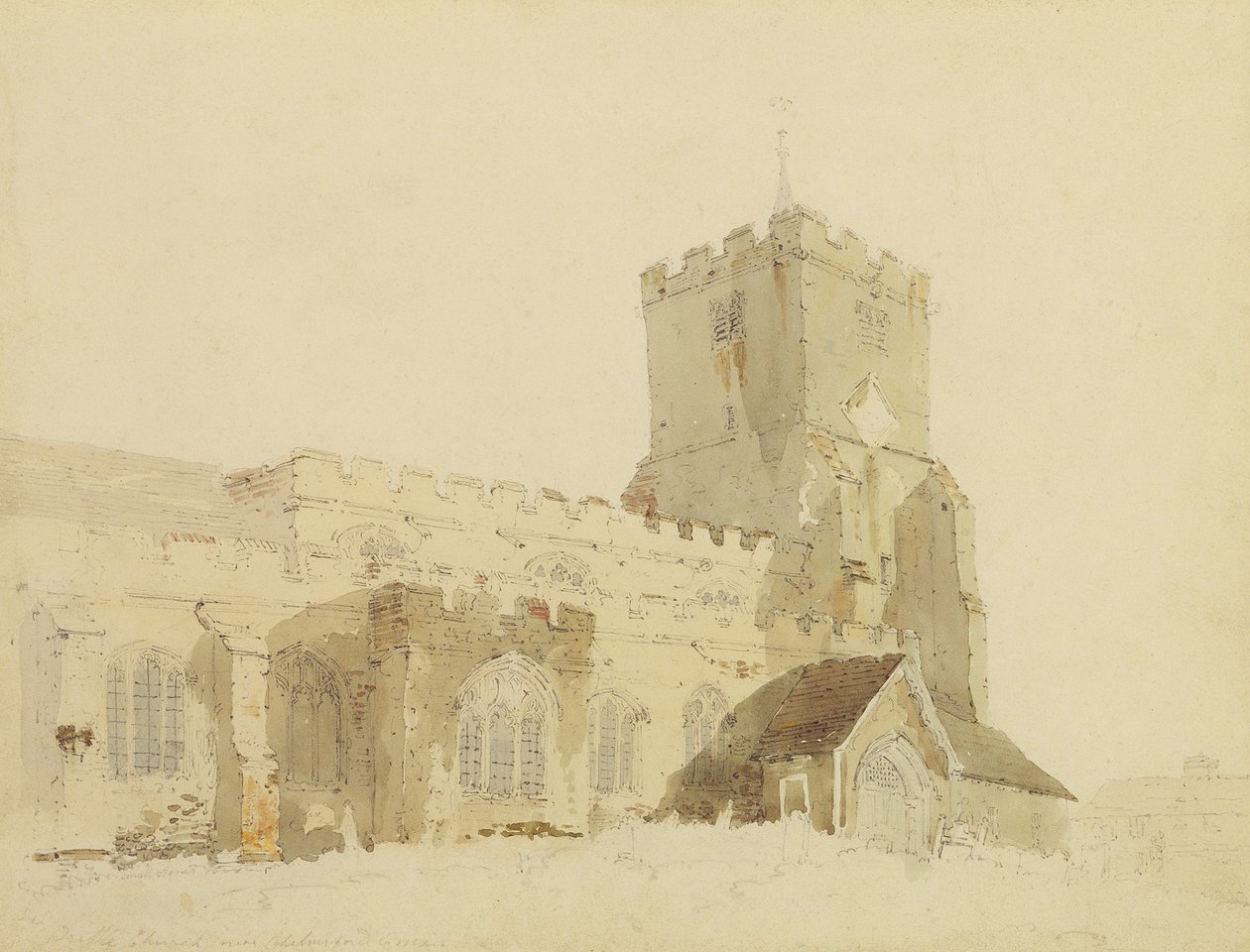 Writtle Kirche, Essex von Thomas Girtin