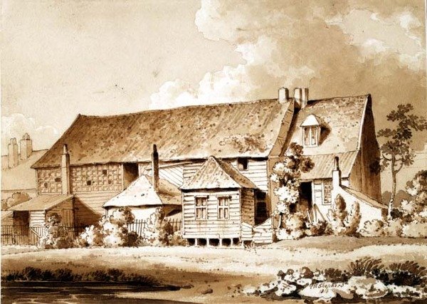 John Bunyans Versammlungshaus, Zoar Street, Gravel Lane, Southwark, London, 1813 von Thomas Hosmer Shepherd