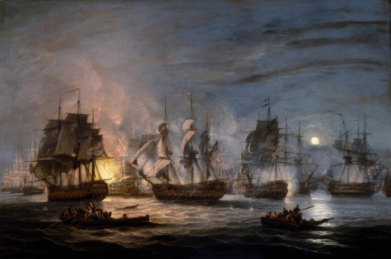 Die Schlacht am Nil, 1. August 1798 von Thomas Luny