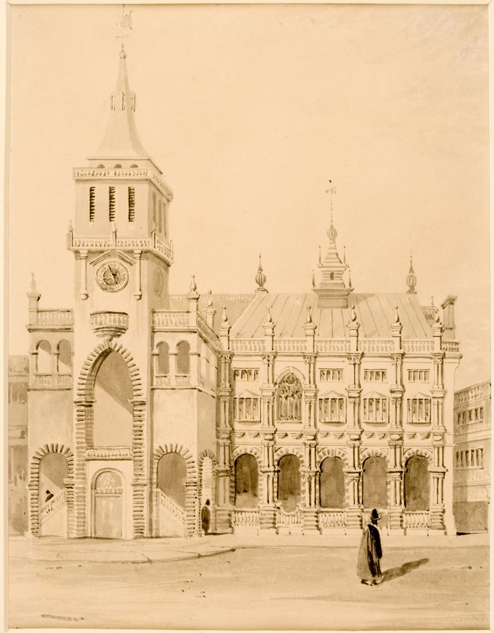 Außenansicht der Original Guildhall von Thomas Miles Richardson