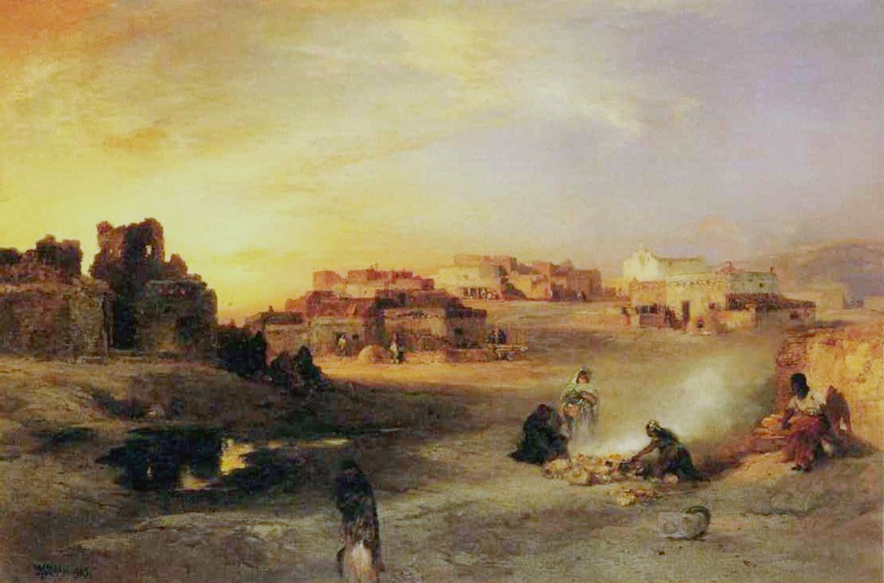 Ein Indianer-Pueblo, 1905 von Thomas Moran