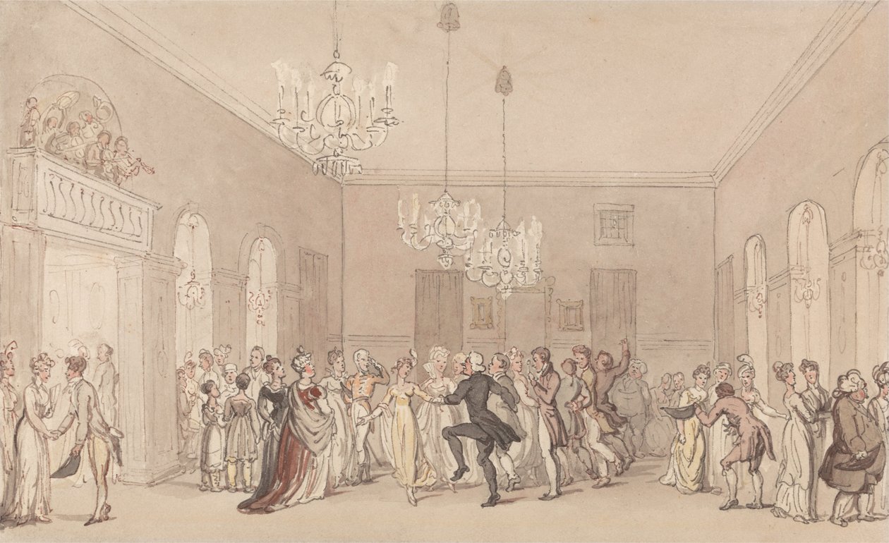 Ein Ball in Scarborough von Thomas Rowlandson