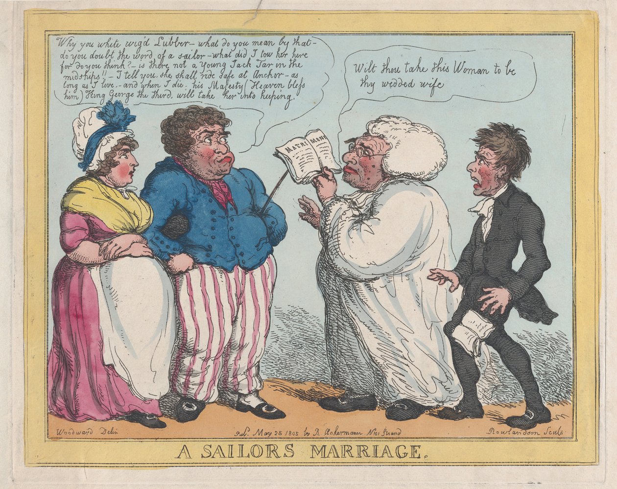 Die Hochzeit eines Seemanns, 1805 von Thomas Rowlandson