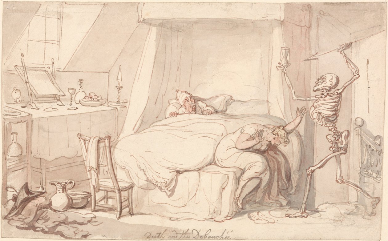 Der Tod und der Wüstling von Thomas Rowlandson