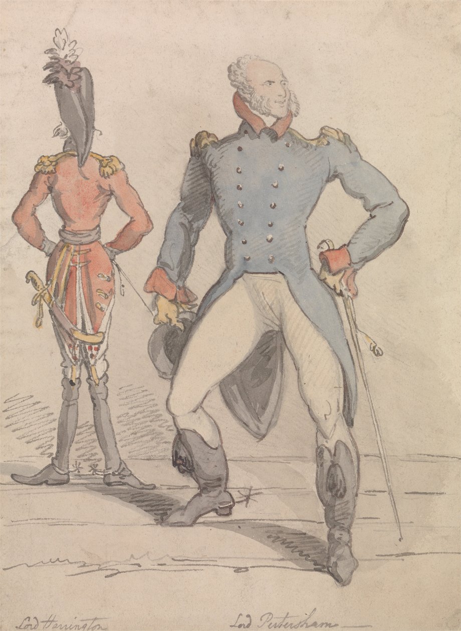 Lord Harrington und Lord Petersham von Thomas Rowlandson
