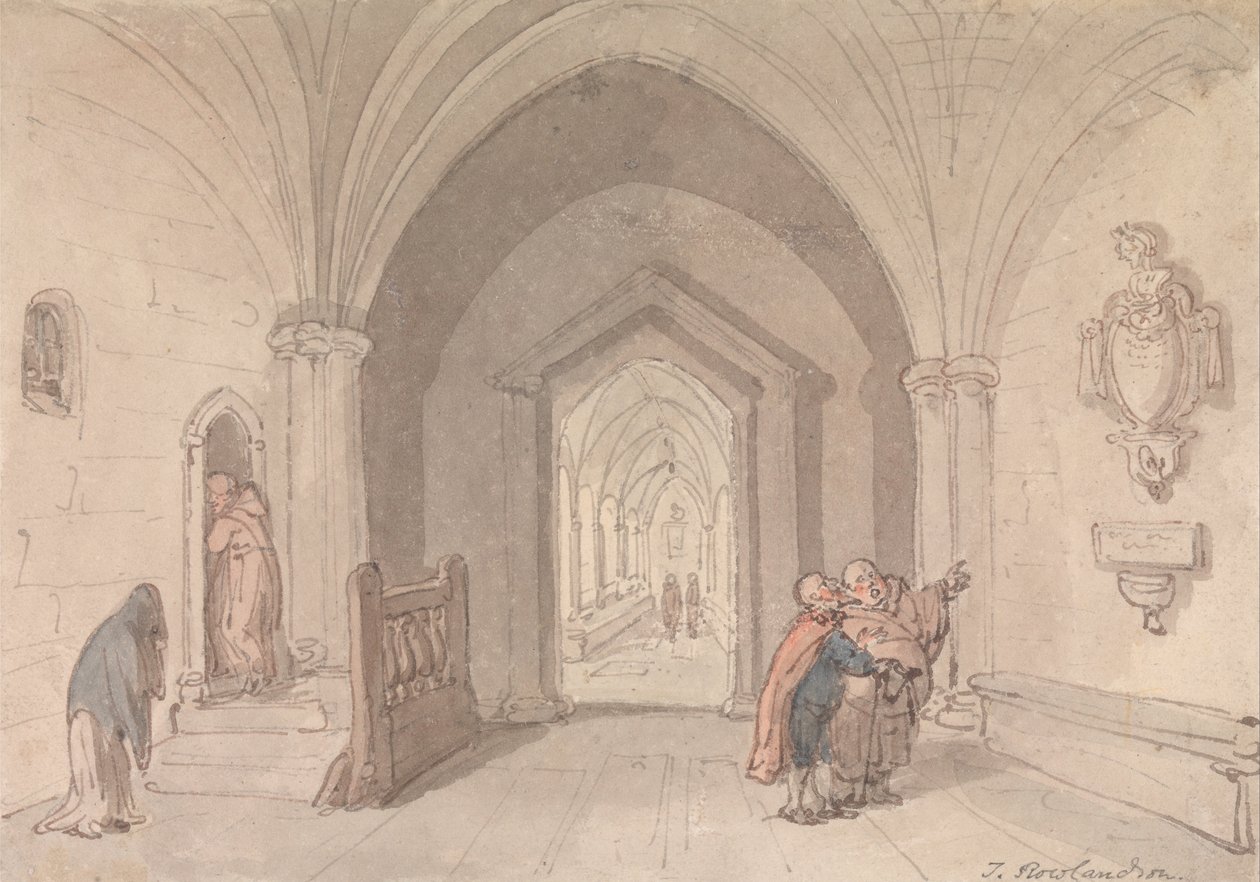 Szene in einem Kloster von Thomas Rowlandson