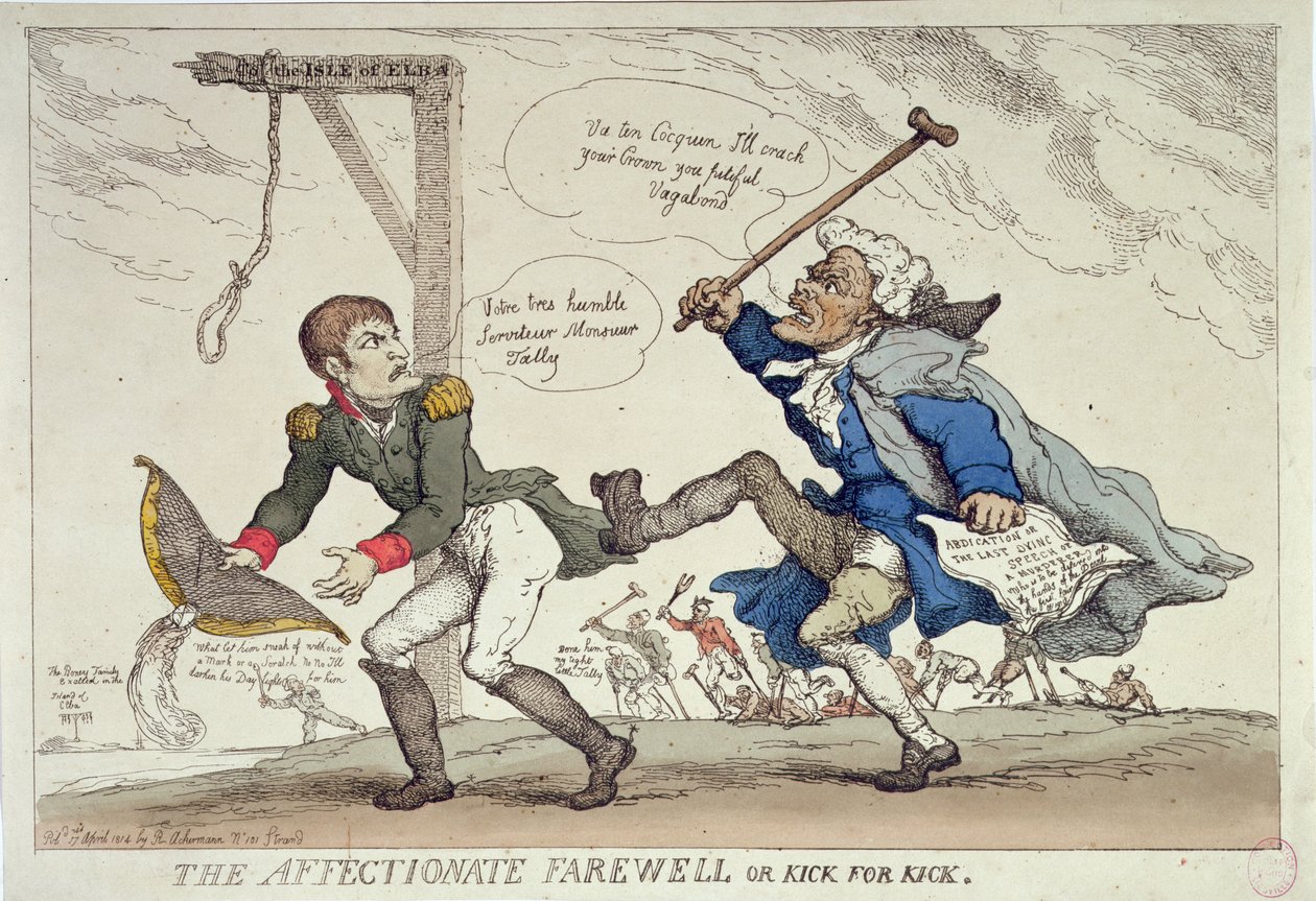 Der liebevolle Abschied oder, Tritt für Tritt, veröffentlicht von R. Ackermann, 17. April 1814 von Thomas Rowlandson