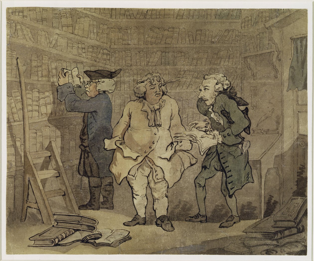 Der Autor und sein Verleger, 1784 von Thomas Rowlandson