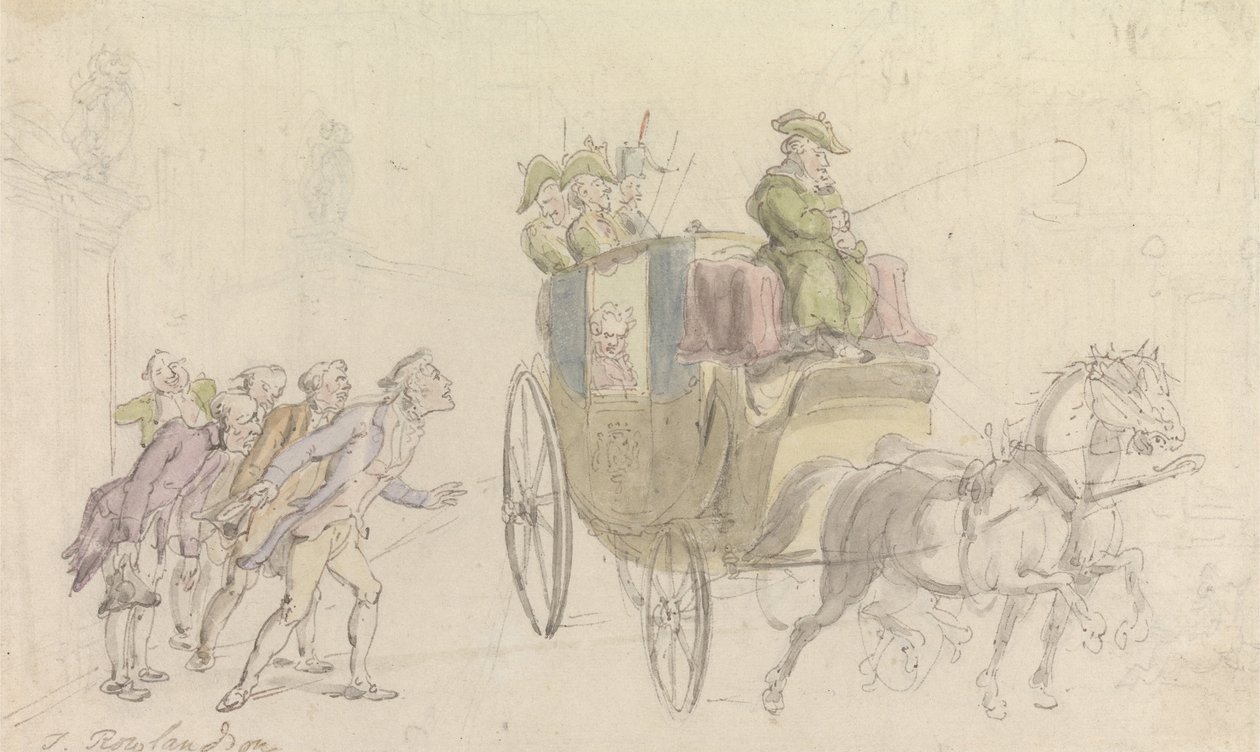 Der Pfarrer von Wakefield - Anwesenheit bei einem Edelmann von Thomas Rowlandson