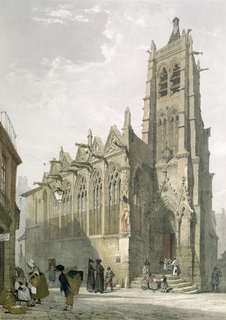 Außenansicht der Kirche St. Severin, Paris von Thomas Shotter Boys
