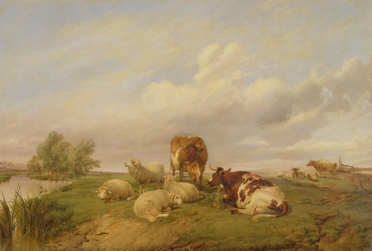 Auf den Wiesen von Canterbury, 1861 von Thomas Sidney Cooper