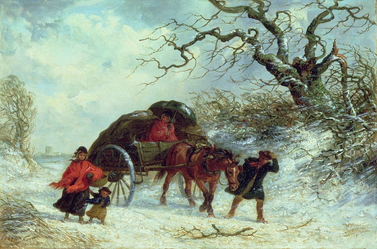 Der Fuhrmannswagen - Winter von Thomas Smythe