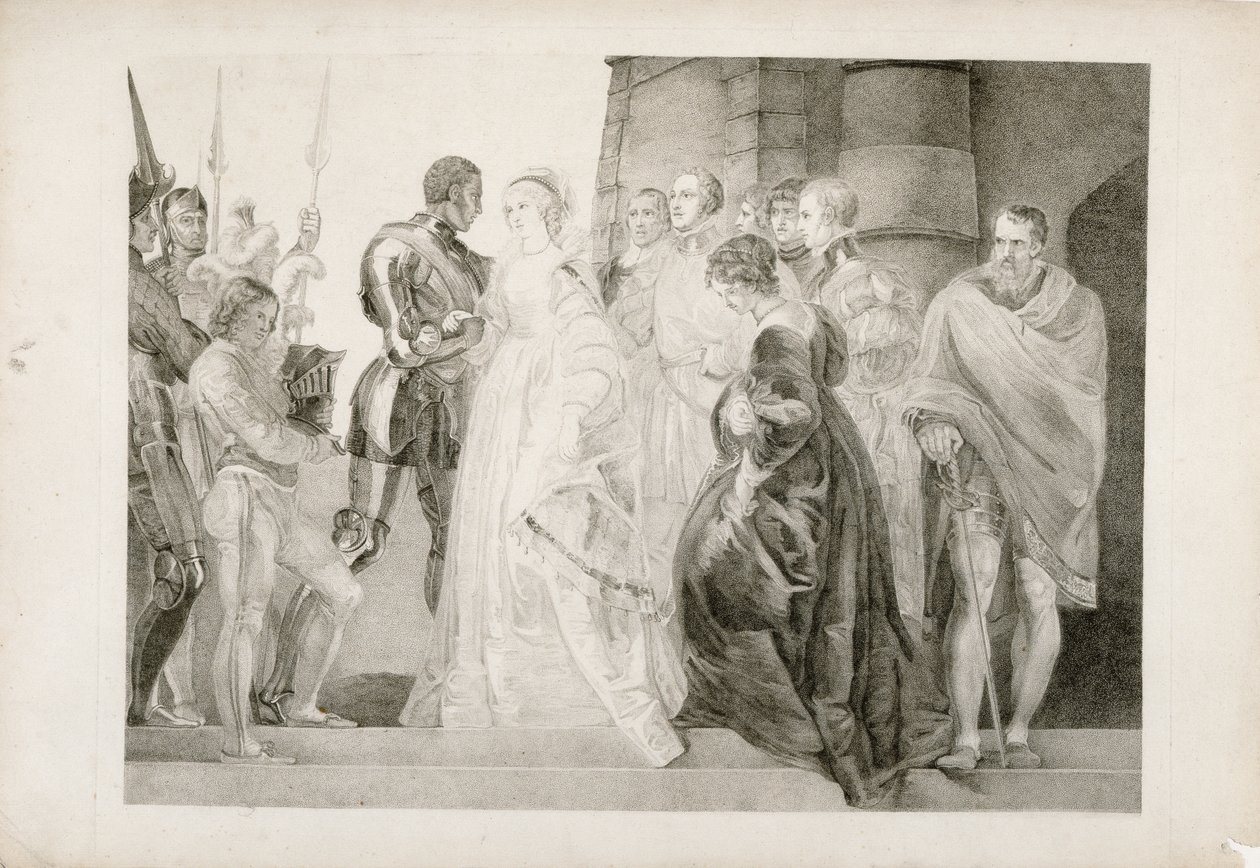 Othello, Akt II, Szene I, graviert von Thomas Ryder von Thomas Stothard