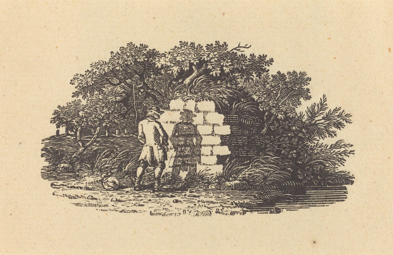 Mann beim Urinieren von Thomas Bewick