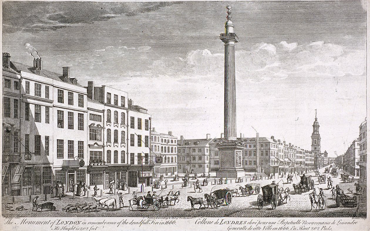 Fish Street Hill, London, ca. 1750 von Thomas Bowles