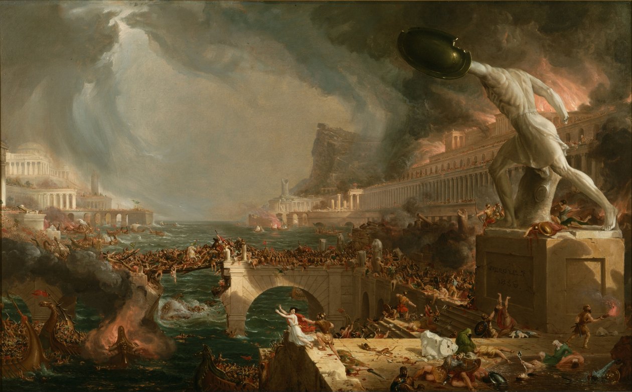 Die Zerstörung eines Imperiums von Thomas Cole