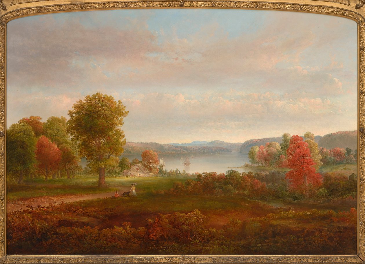 Blick auf den Hudson im Herbst von Thomas Doughty