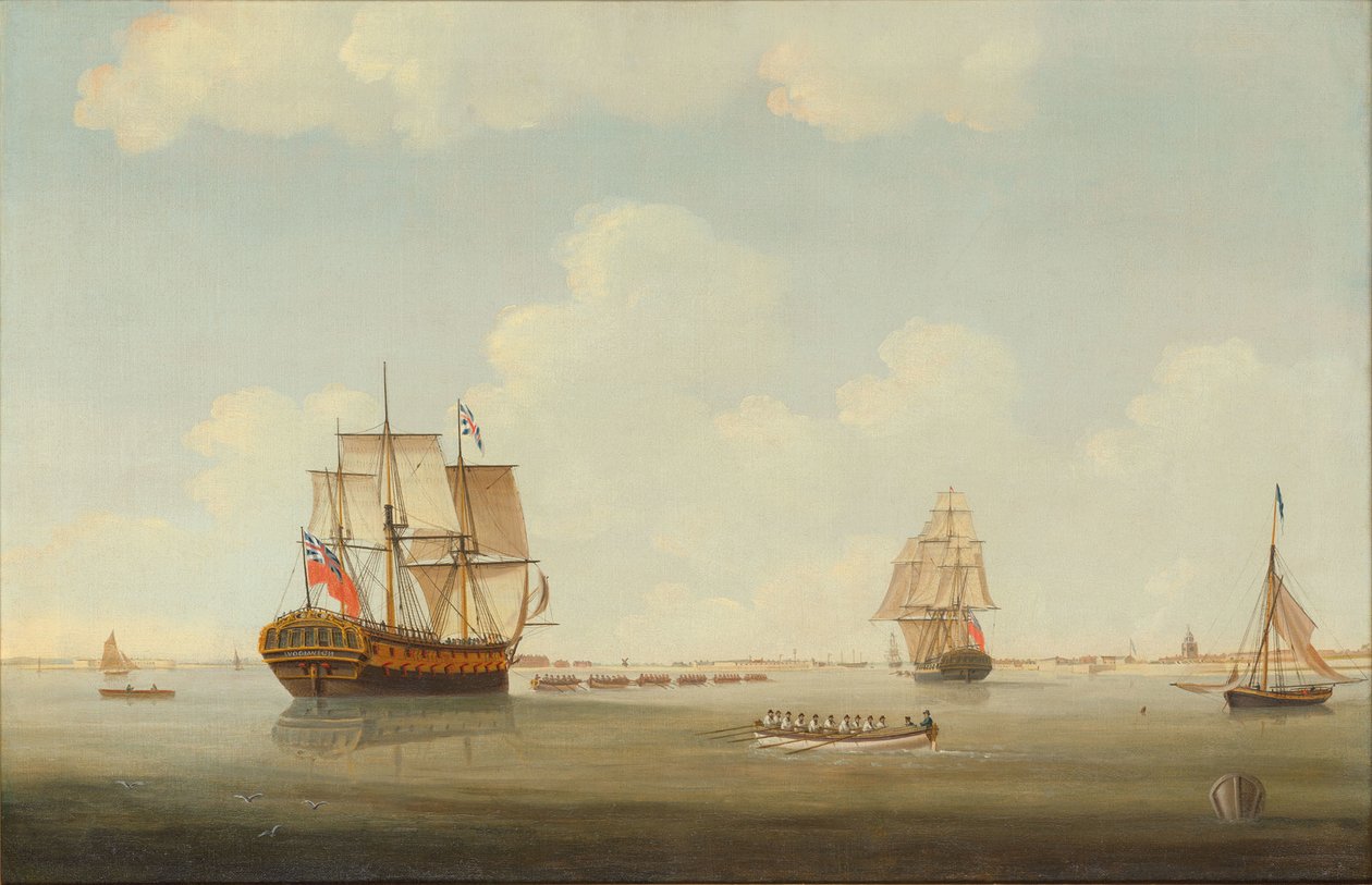 HMS Woolwich im Schlepptau von Thomas Elliott