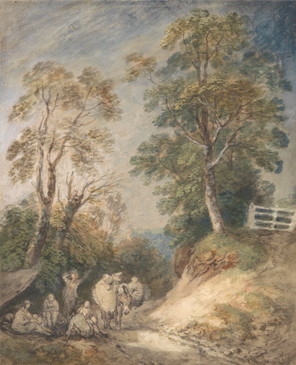 Landstraße mit rastenden Zigeunern von Thomas Gainsborough