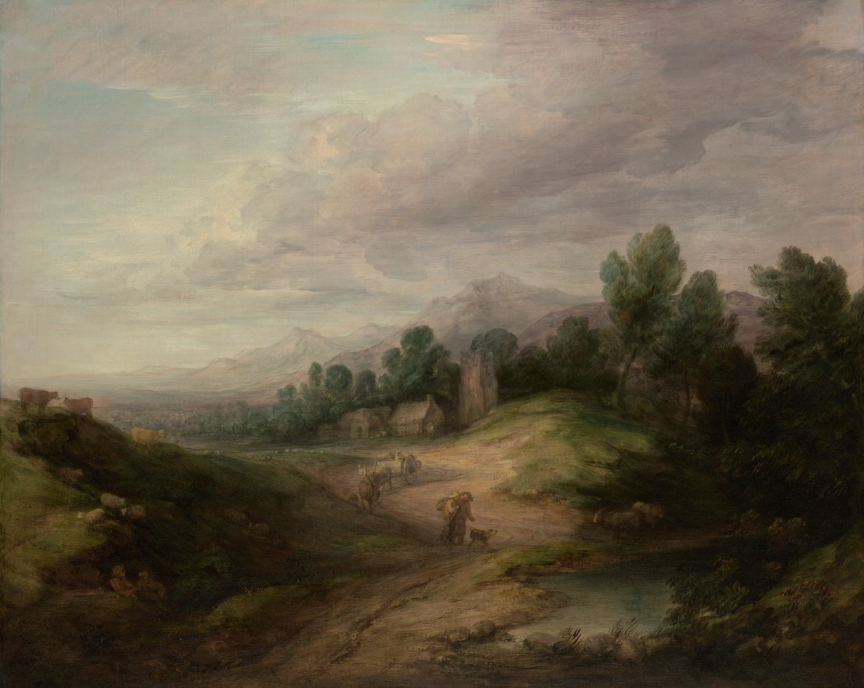 Bewaldete Hochlandlandschaft, wahrscheinlich 1783 von Thomas Gainsborough