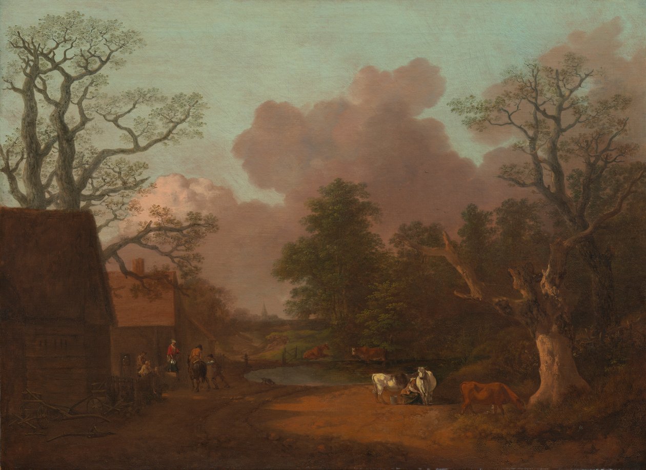 Landschaft mit Milchmädchen von Thomas Gainsborough RA