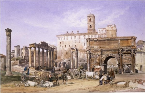 Campo Vaccino in Rom von Thomas Hartley Cromek