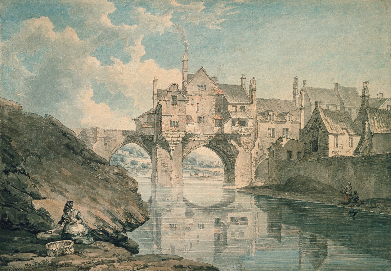 Elvet Bridge, Durham, 1781 von Thomas Hearne