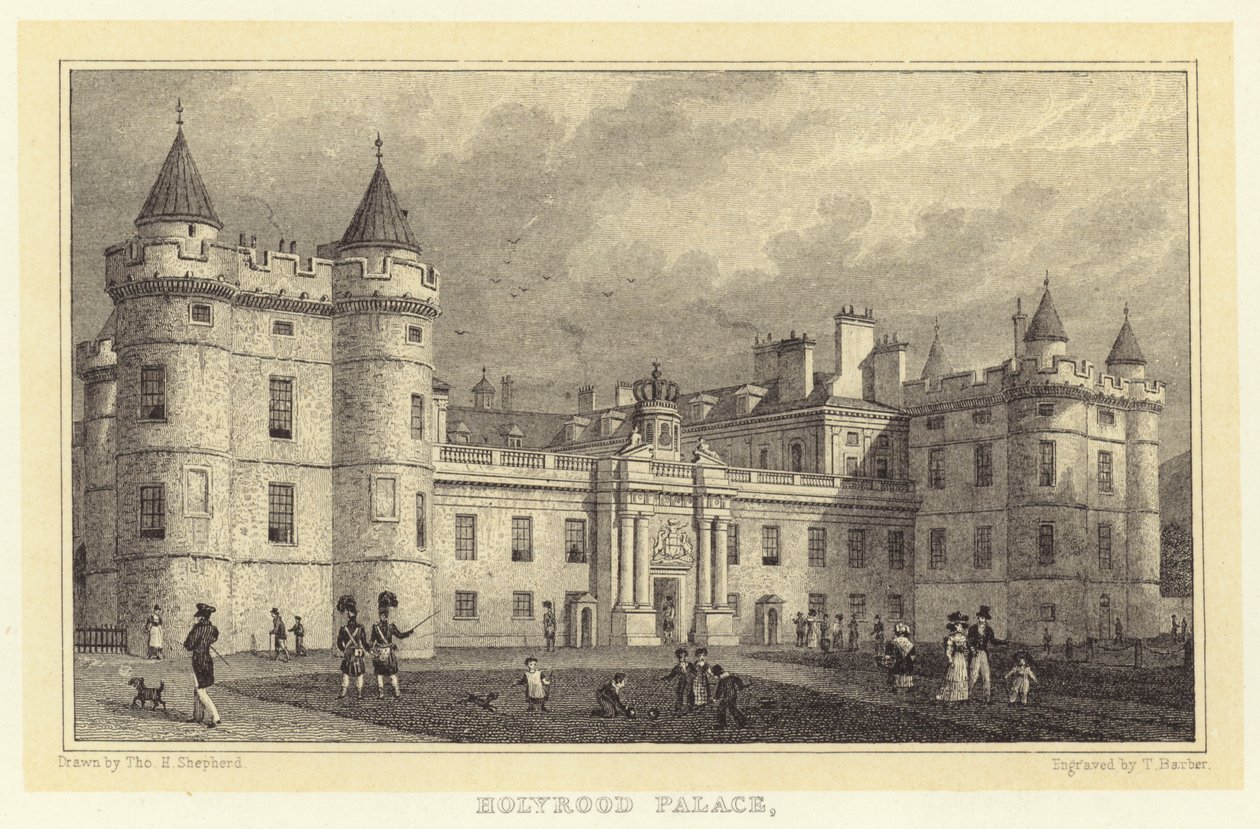 Holyrood Palace (Stich) von Thomas Hosmer (after) Shepherd