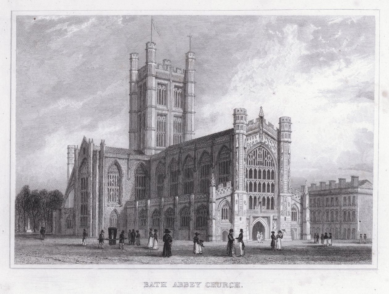 Bath Abbey Church (Gravur) von Thomas Hosmer Shepherd