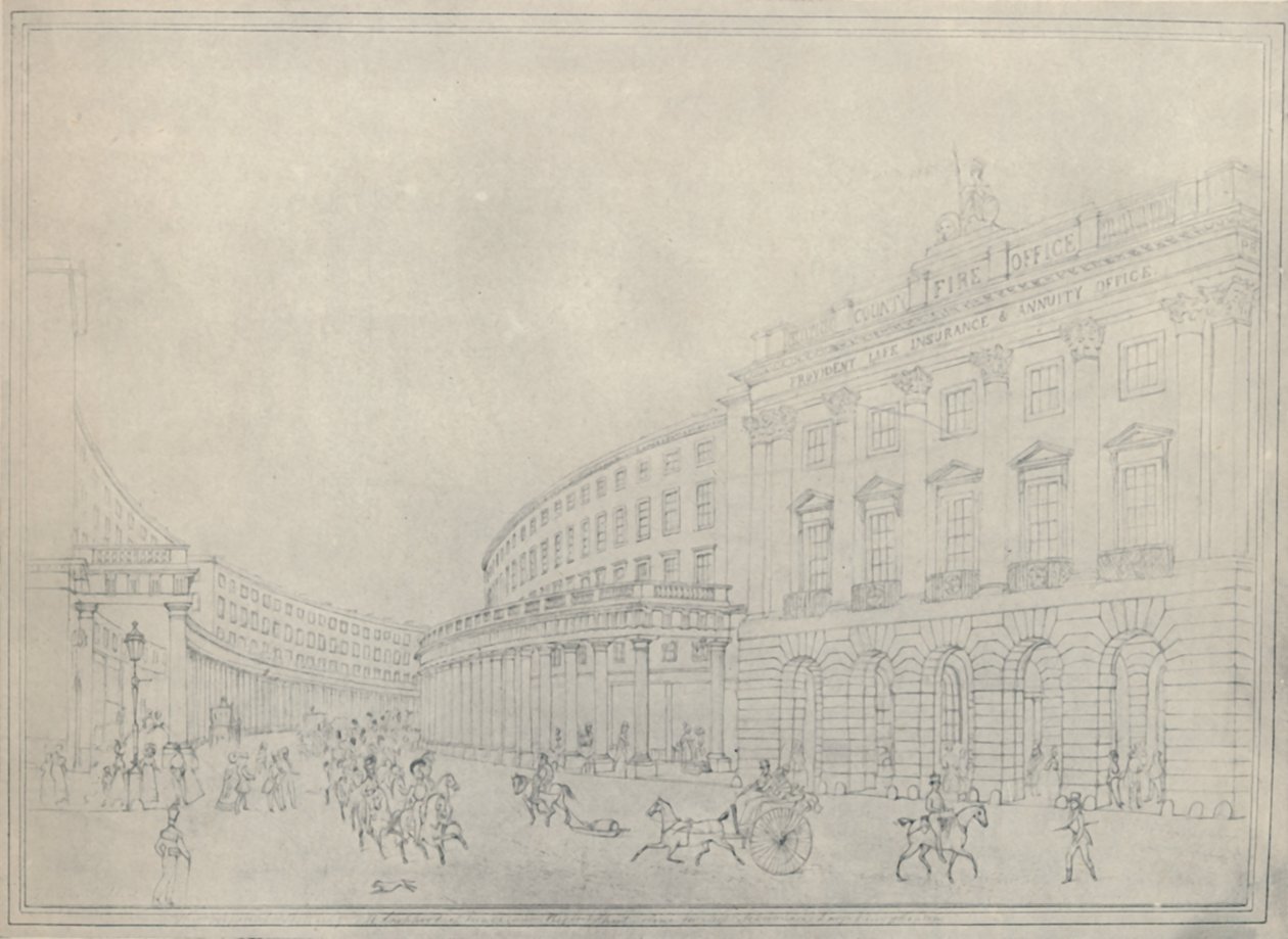 The Quadrant, Regent Street, 1822 von Thomas Hosmer Shepherd