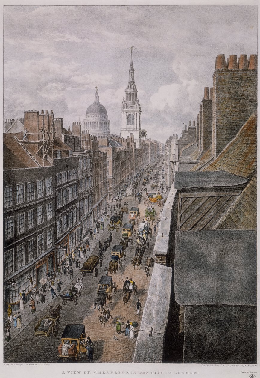 Cheapside, London, 1823 von Thomas Mann Baynes