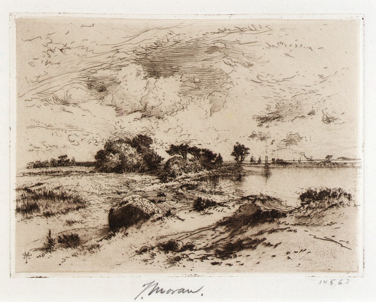 Three Mile Harbor Easthampton, L.I. von Thomas Moran