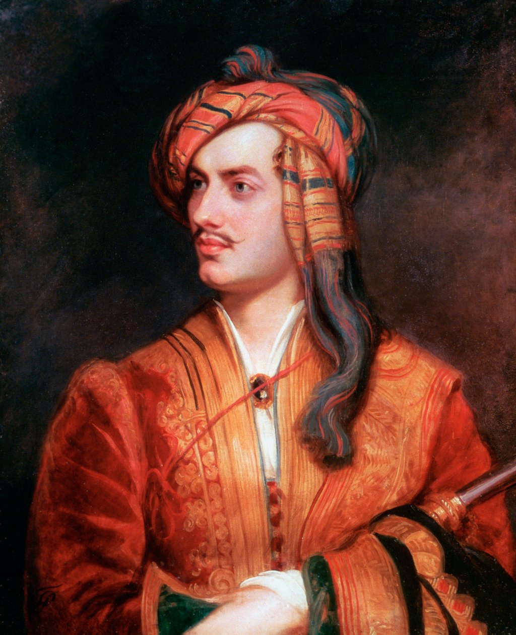 Byron von Rochdale in albanischer Tracht von Thomas Phillips
