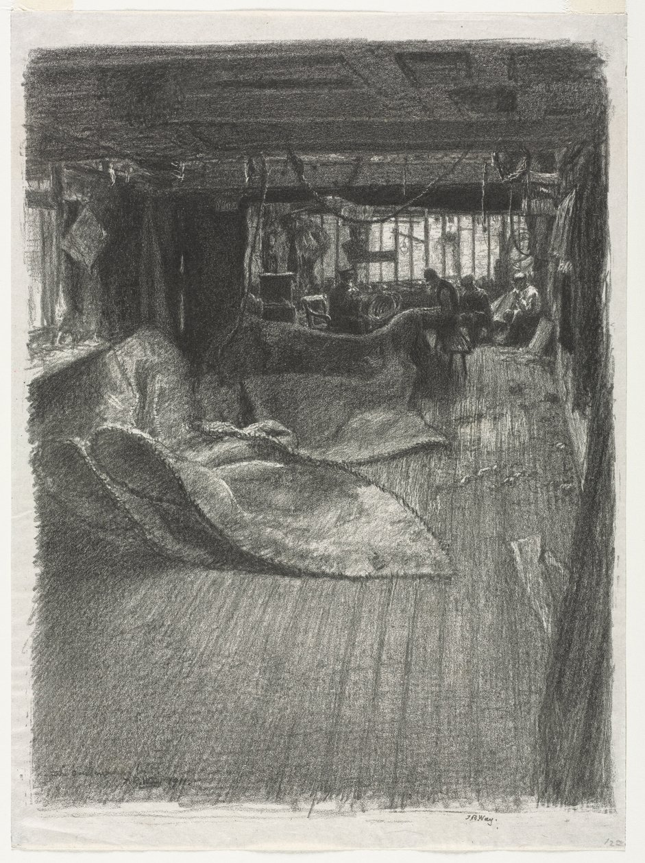 Die Segelmacherwerkstatt, 1911 von Thomas Robert Way