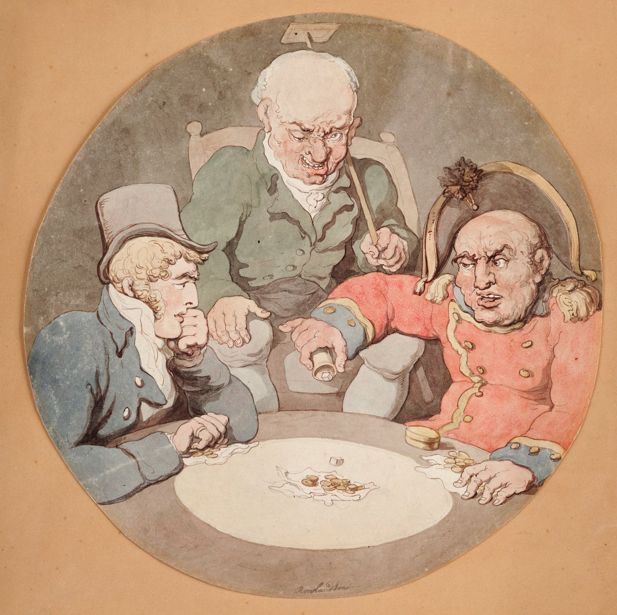 Ein Würfelspiel von Thomas Rowlandson