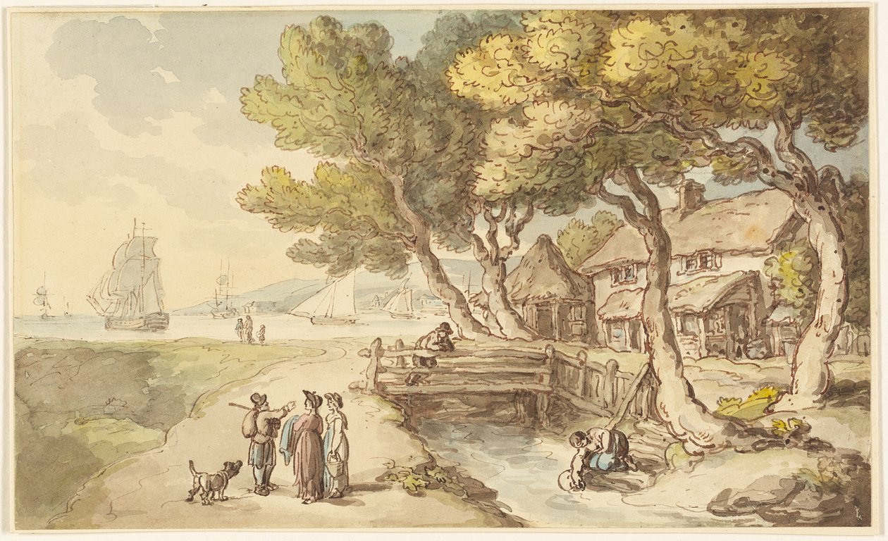 Eine Szene in Cornwall von Thomas Rowlandson