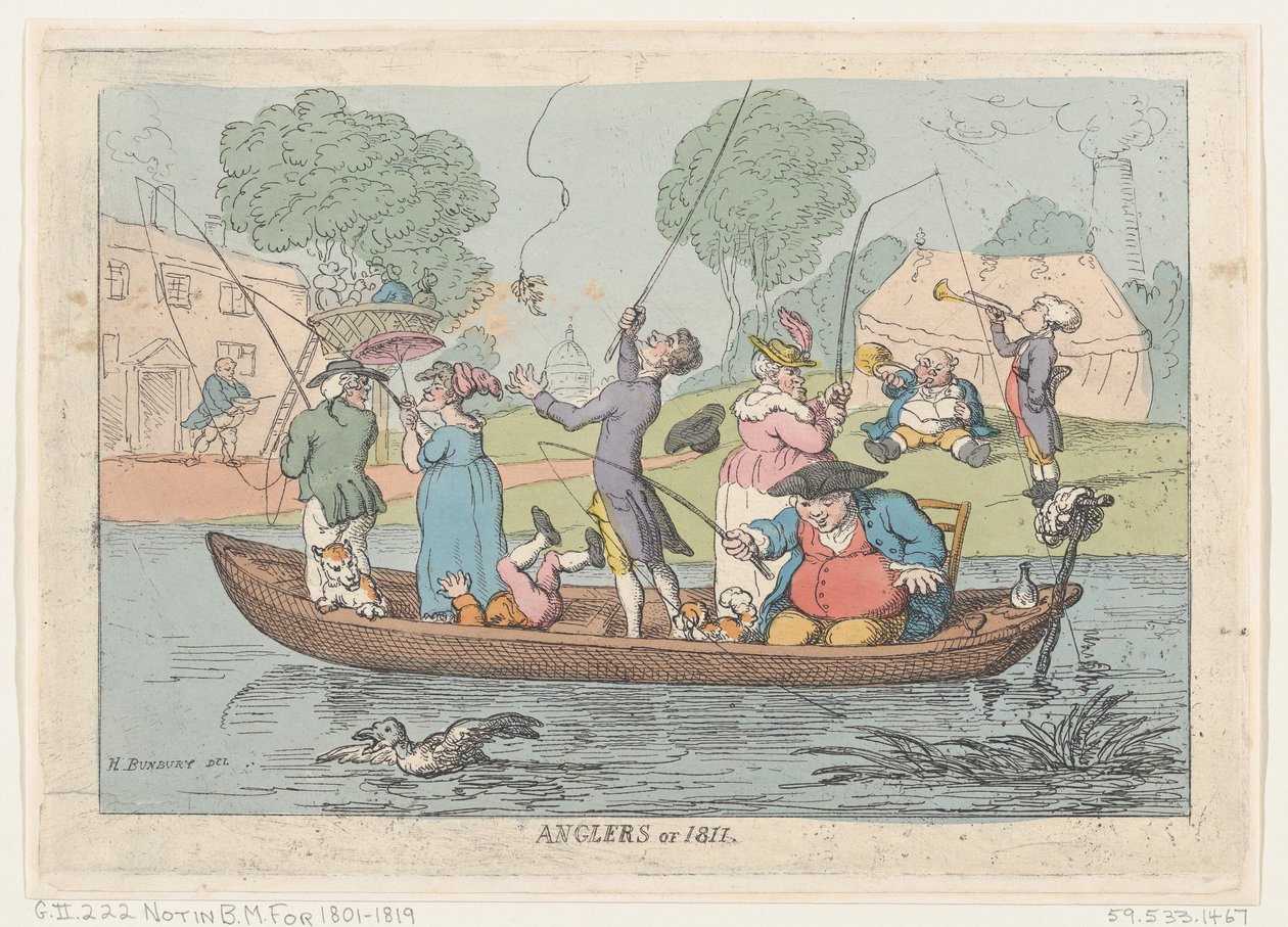 Angler von 1811 von Thomas Rowlandson