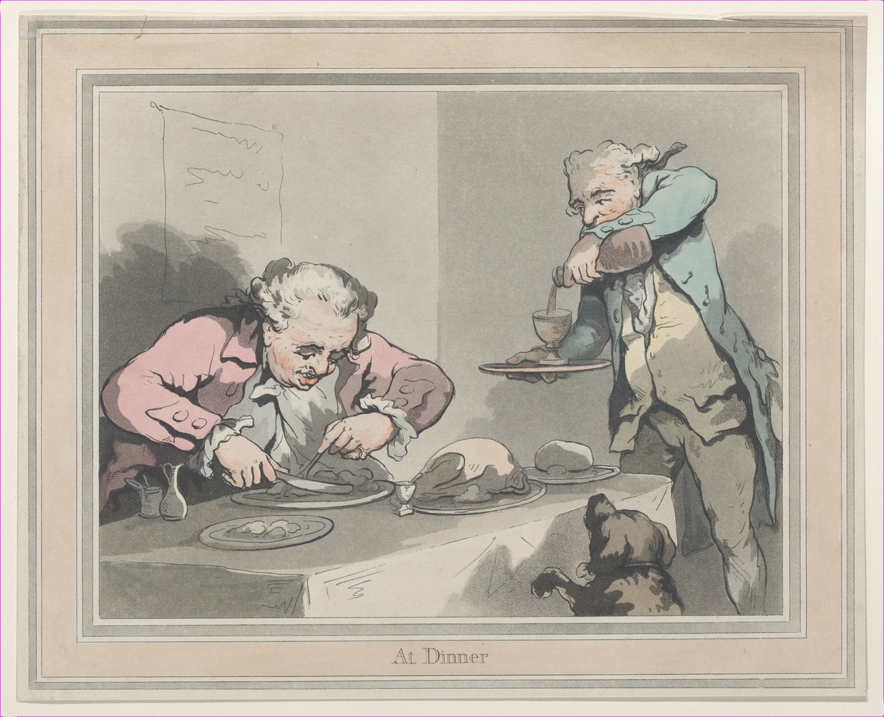 Beim Abendessen von Thomas Rowlandson