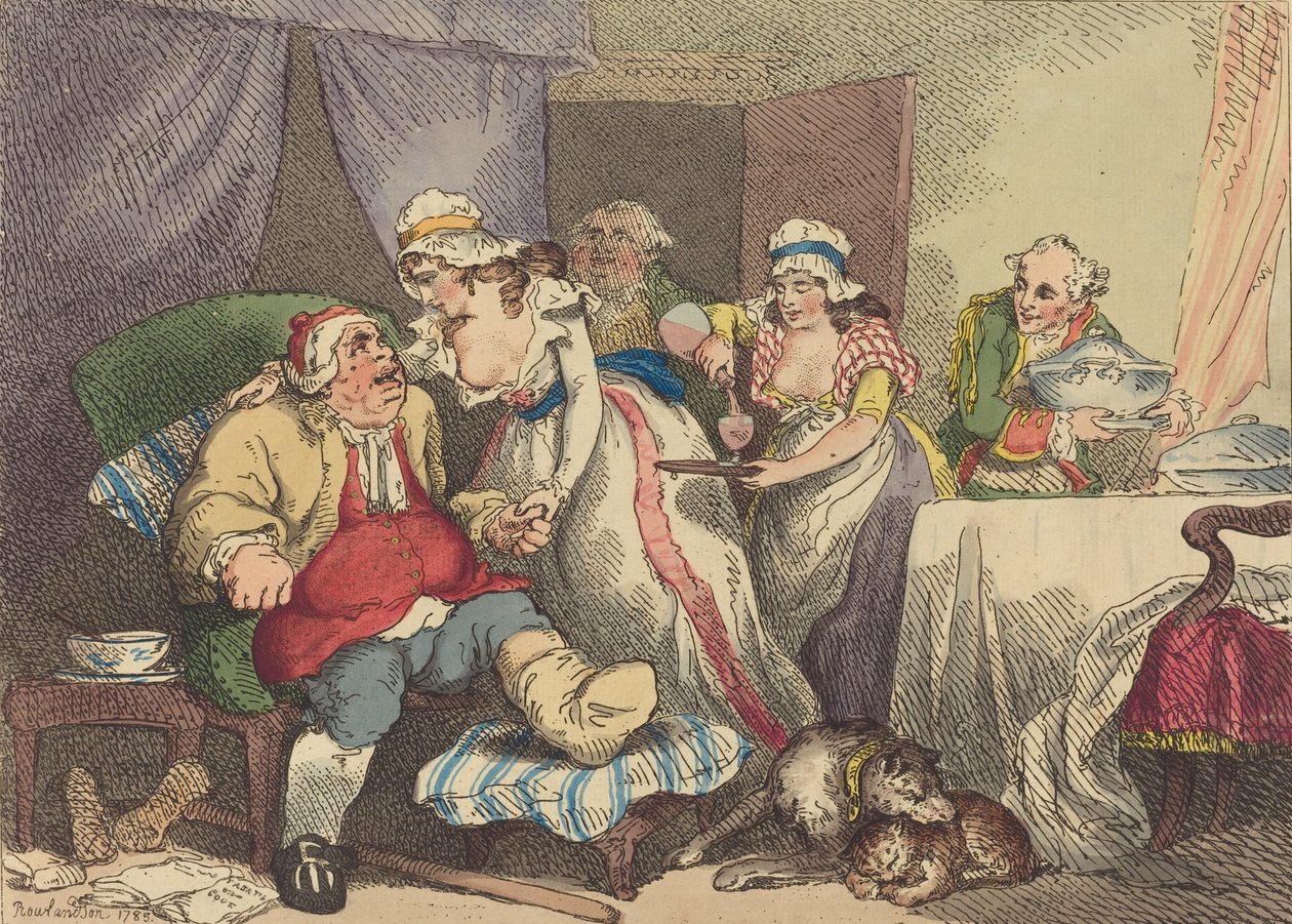 Trost bei der Gicht von Thomas Rowlandson