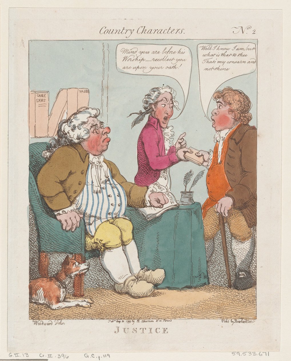 Gerechtigkeit, 30. August 1799 von Thomas Rowlandson