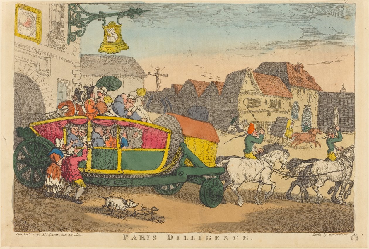 Paris Diligence von Thomas Rowlandson