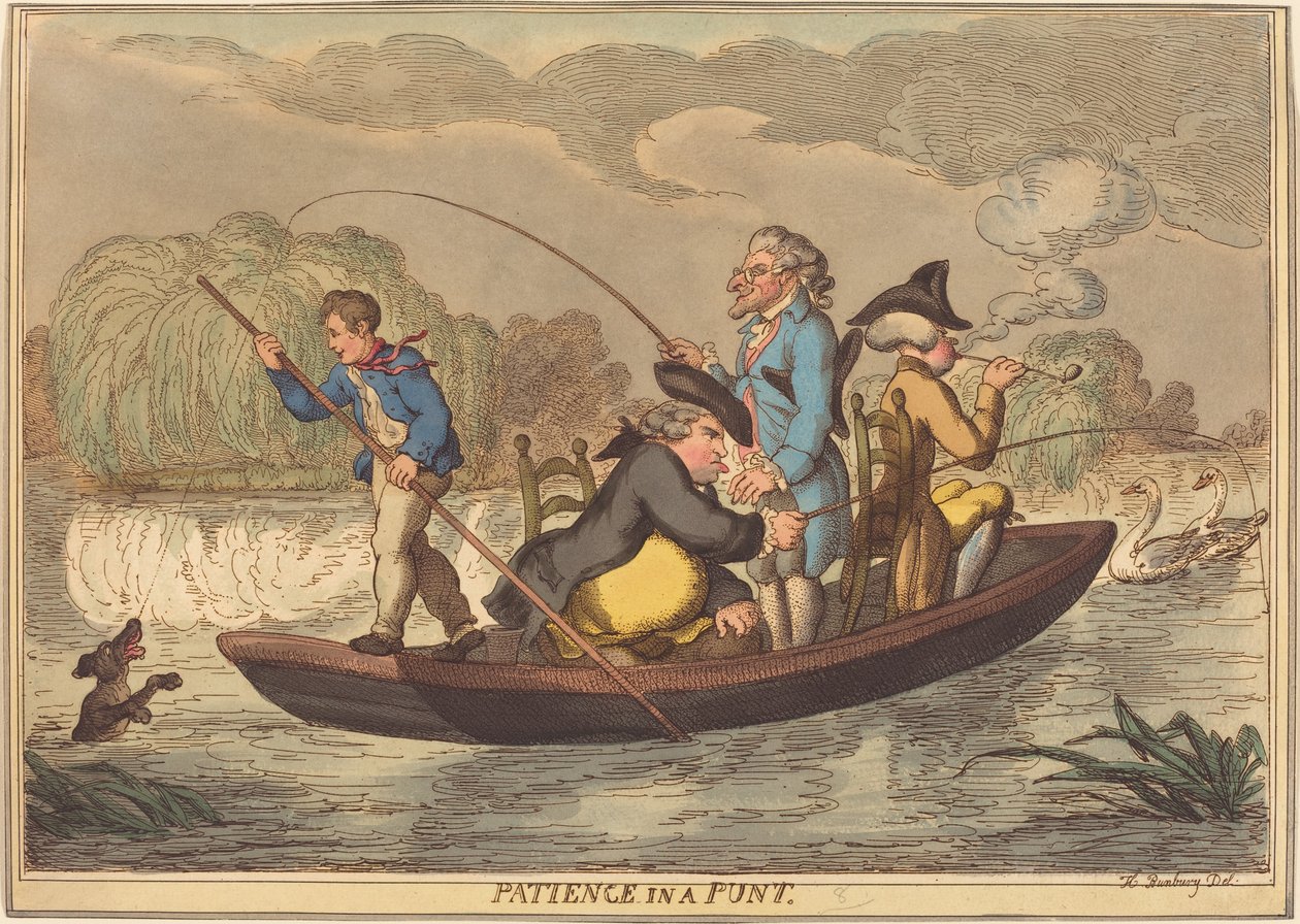 Geduld in einem Kahn von Thomas Rowlandson