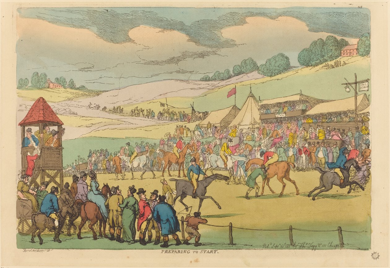 Vorbereitung zum Start von Thomas Rowlandson