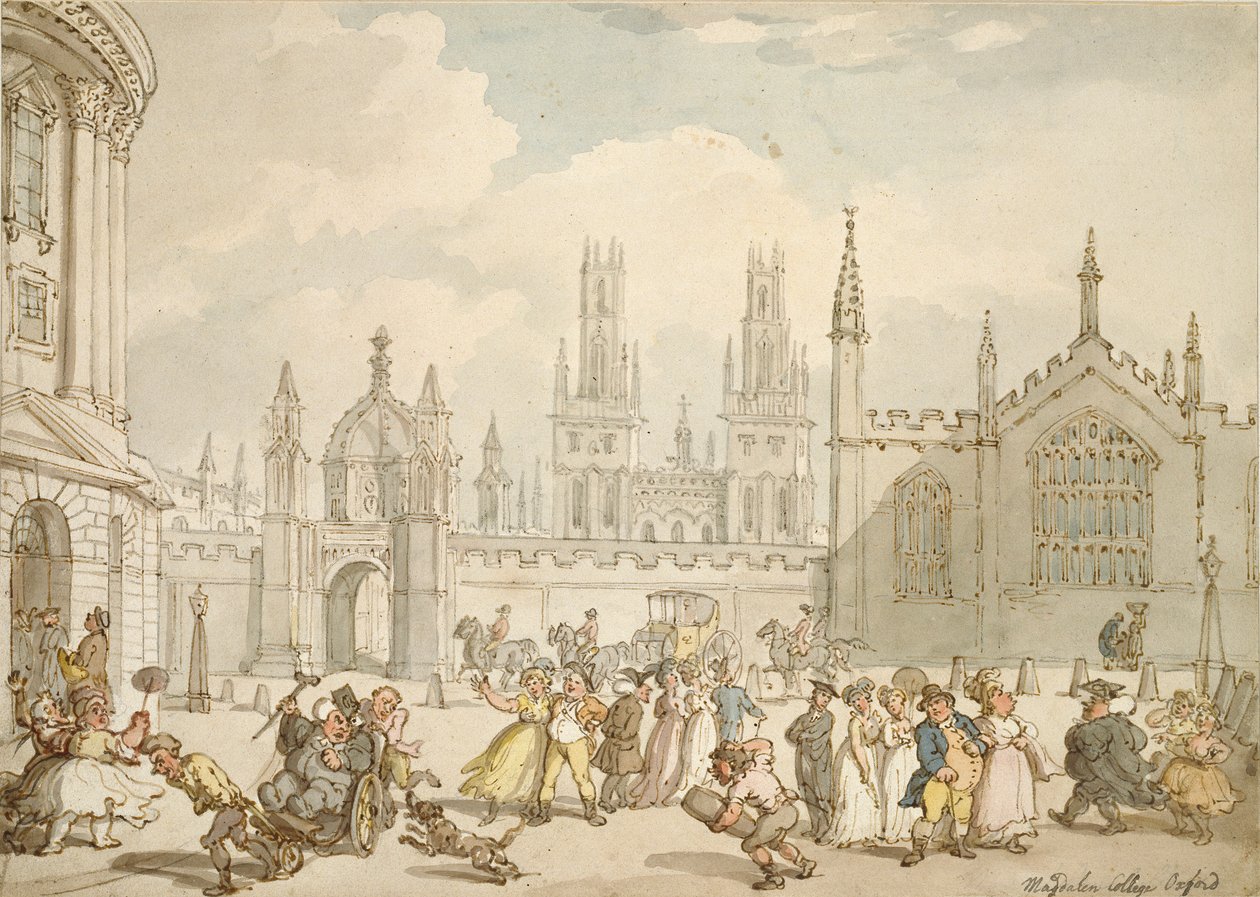 Radcliffe Square, Oxford, frühes 19. Jahrhundert von Thomas Rowlandson