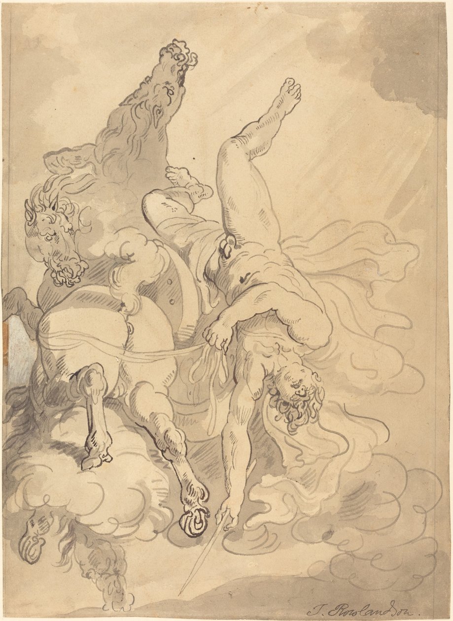 Der Sturz des Phaeton von Thomas Rowlandson