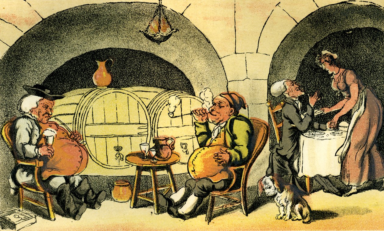 Das Kellerquartett von Thomas Rowlandson