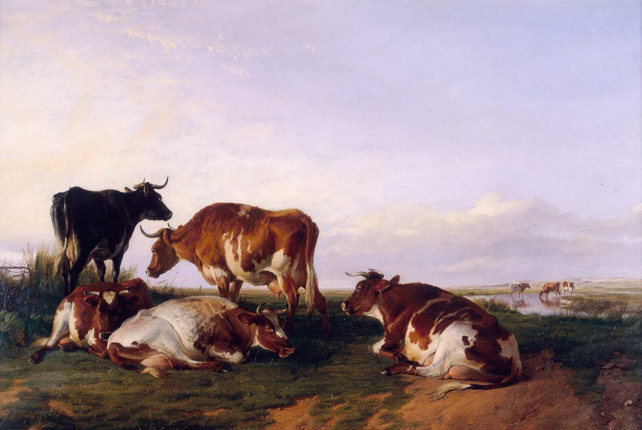 Landschaft und Vieh, 1868 von Thomas Sidney Cooper