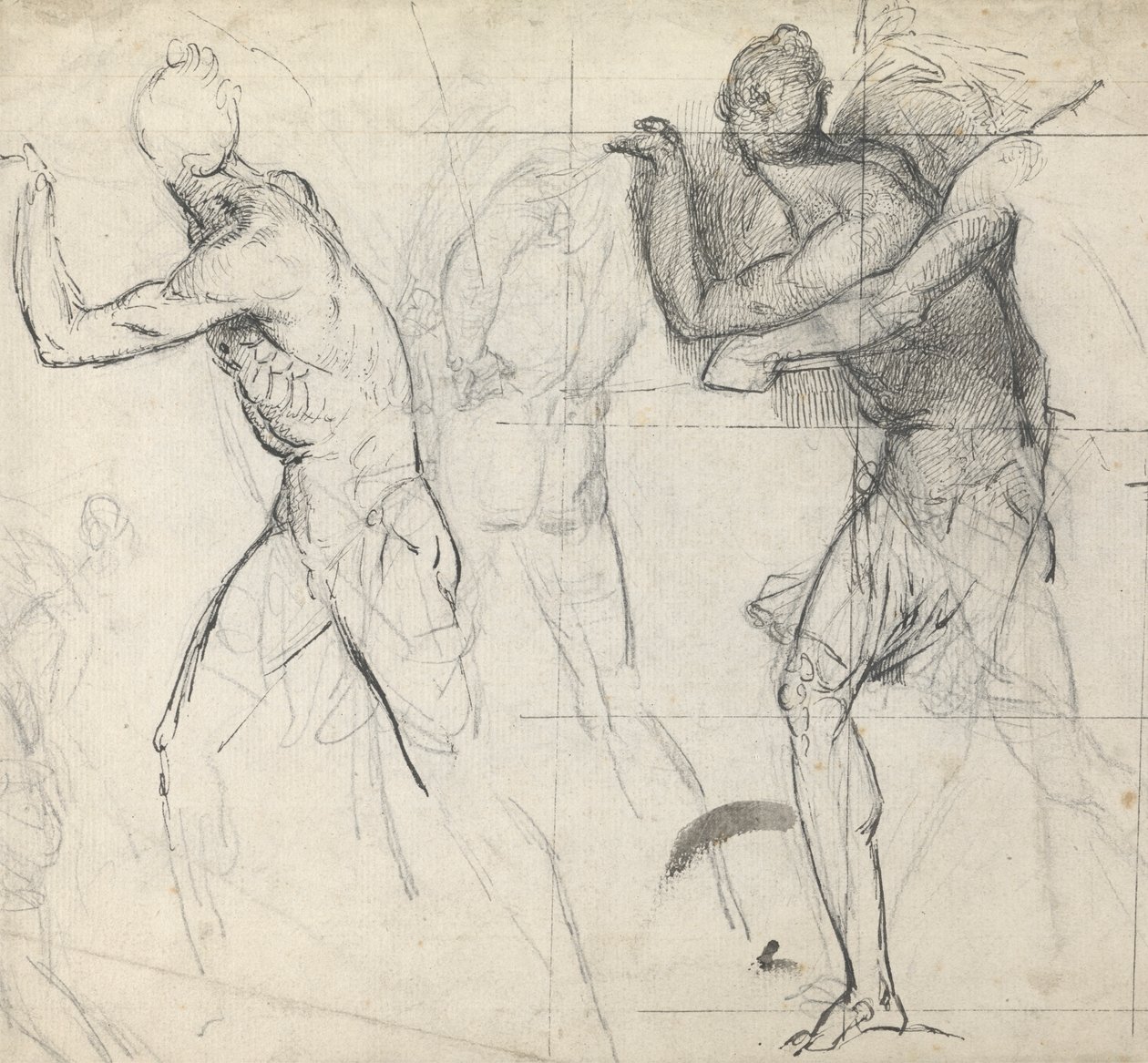 Skizze klassischer Figuren in Aktion von Thomas Stothard